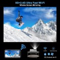 Outdoor Projector and Screen Packages, 1080P HD Supported Projector with WiFi and Bluetooth, 8500L Portable Mini Movie Projectors Compatible with TV Stick, Laptop, iOS & Android Phone, HDMI, VGA, USB