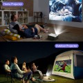 Native 1080P Projector with WiFi and Bluetooth, HANWIND Portable Movie Outdoor Mini Projectors 4K Support, Own Your Home Theater Proyector Compatible with TV Stick, Laptop, Phone, HDMI, VGA, USB