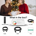 Native 1080P Projector with WiFi and Bluetooth, HANWIND Portable Movie Outdoor Mini Projectors 4K Support, Own Your Home Theater Proyector Compatible with TV Stick, Laptop, Phone, HDMI, VGA, USB